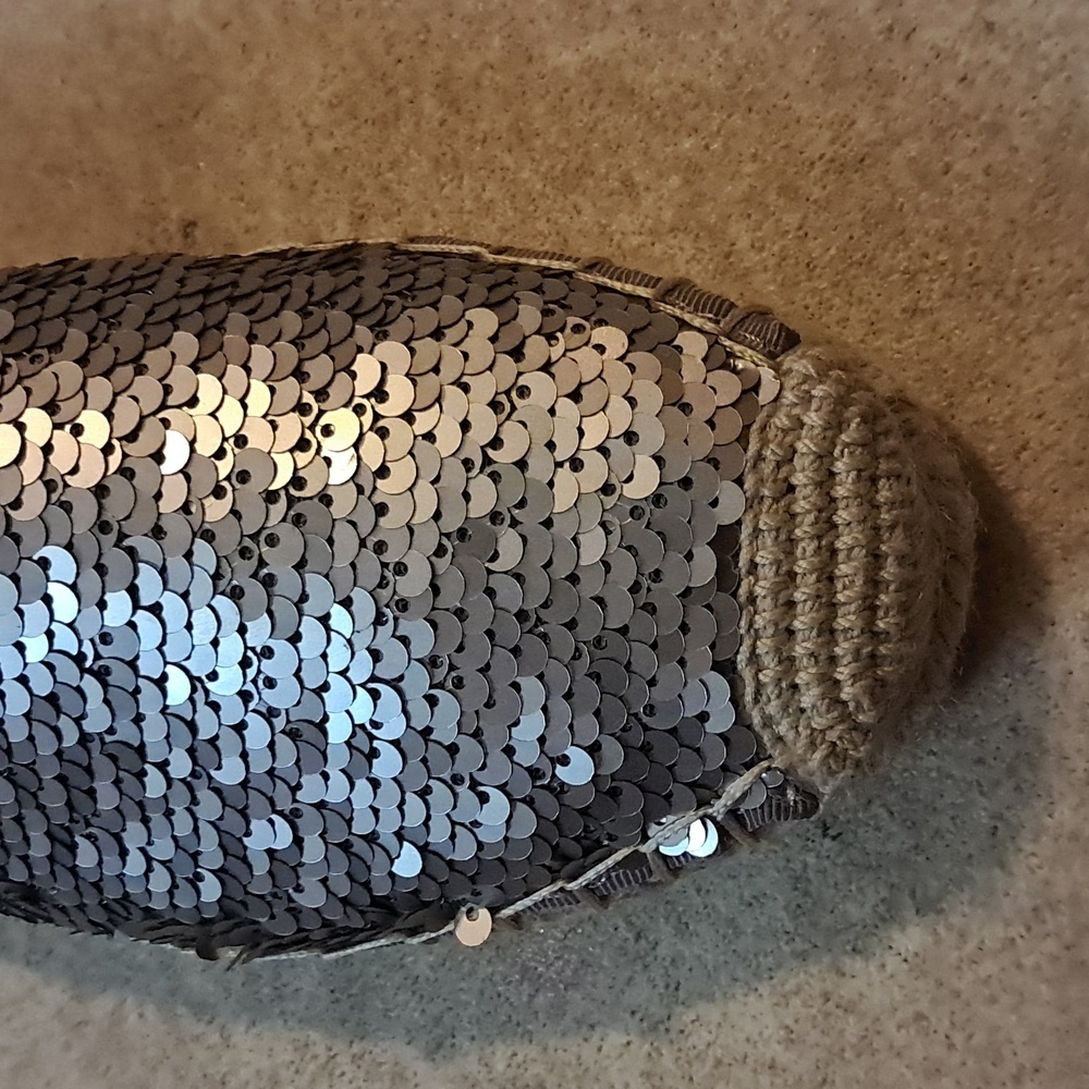 Sam Edelman Silver Sequin Espadrille Mule